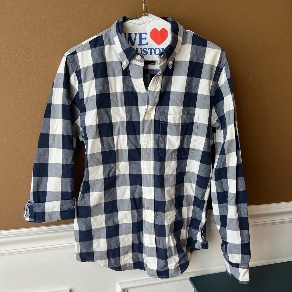 Abercrombie & Fitch Men’s Muscle Checkered Plaid Casual Button Down Shirt Size S
